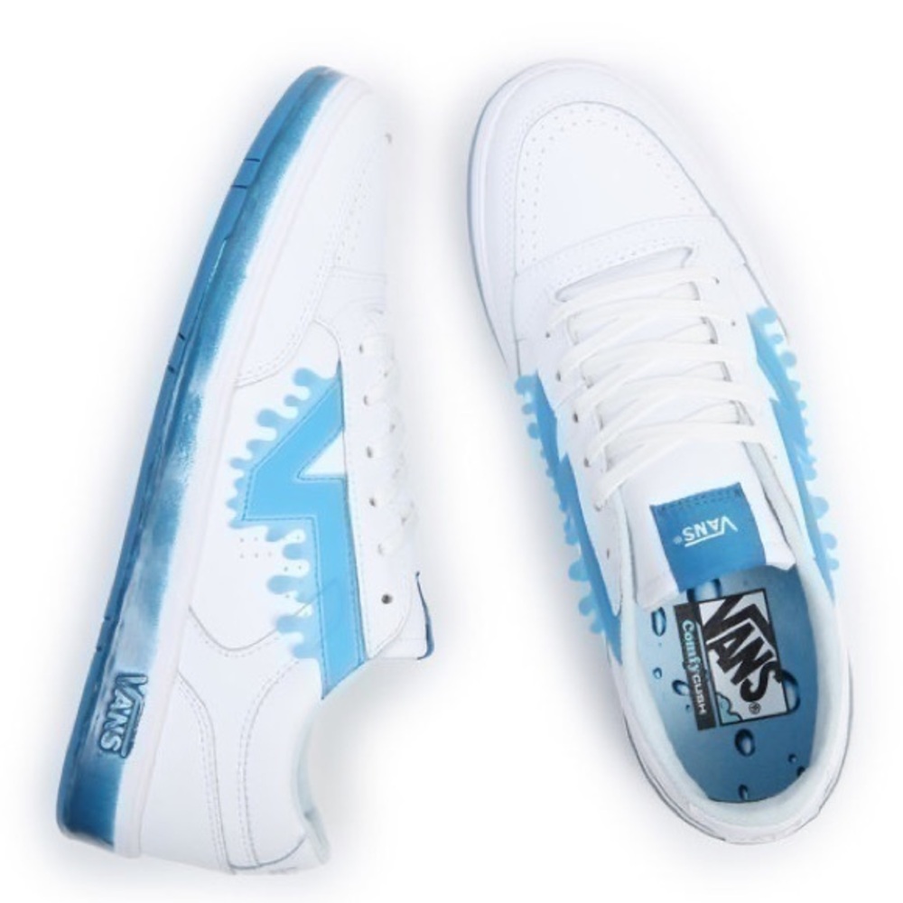 Lowland CC 'Drip Vans Slushie White Blue Size 10'